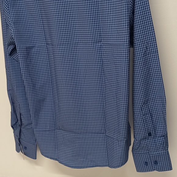 Nautica|long sleeve Dress shirt slim fit Mens Sz 14/14 1/2 32/33 Small plaid NWT - Picture 4 of 12